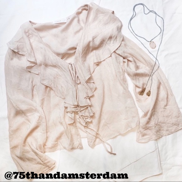 Ruffle Tie Front Top - Picture 6 of 6